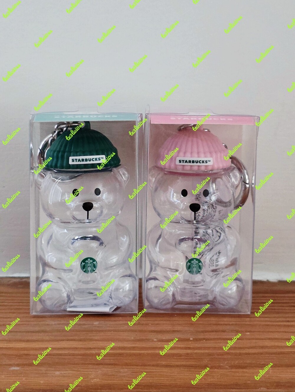 STARBUCKS KOREA 2026 BEARISTA BEAR COLD CUP MINIATURE KEYCHAIN SET - Picture 7 of 9
